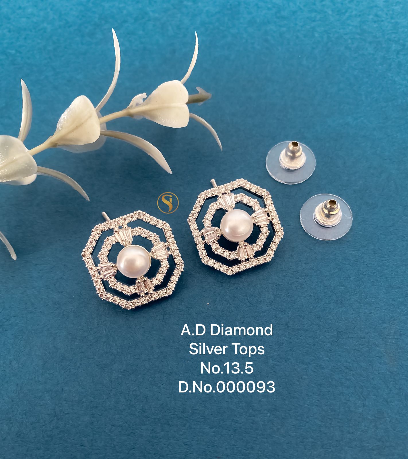 10 AD Diamond Party Wear Tops Earrings Wholesale Shop In Surat
